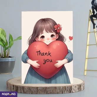 Thank You Greeting Card 5x7 Print On Shine Glitter Board  Online for none