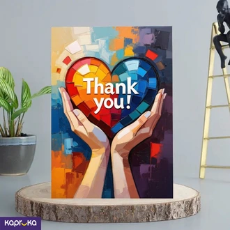 Thank You Greeting Card 5x7 Print On Shine Glitter Board Buy Adarei Pvt Ltd Online for GREETING CARDS