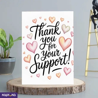 Thank You Greeting Card 5x7 Print On Shine Glitter Board  Online for none
