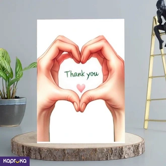 Thank You Greeting Card 5x7 Print On Shine Glitter Board  Online for none