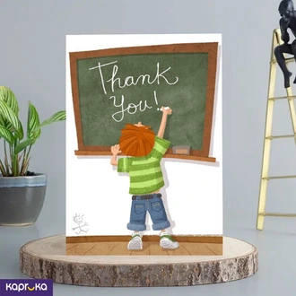 Thank You Greeting Card 5x7 Print On Shine Glitter Board  Online for none