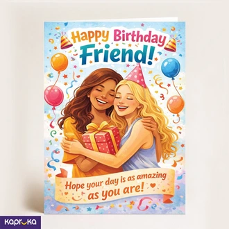 Happy Birthday Friend Greeting Card Buy Adarei Pvt Ltd Online for GREETING CARDS