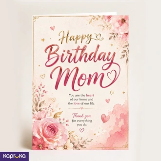 Happy Birthday Mom Floral Greeting Card - Kapruka Sri Lanka  Online for none