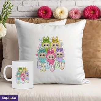 Labubu Birthday Pillow And Mug  Online for none