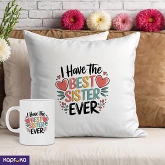 I Have The Best Sister Pillow And Mug  Online for none