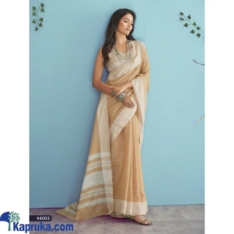 Soft Linen silk with Chikankari Weaved Border Buy Clothing and Fashion Online for specialGifts