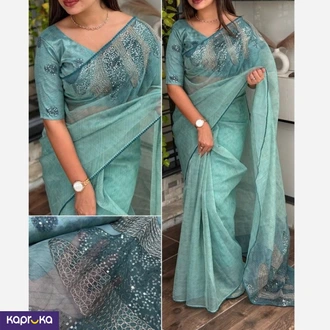 Pure Tissue Organza Saree Buy Clothing and Fashion Online for specialGifts