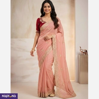 Heavy Star Gerogette Sequence Work Saree  Online for none