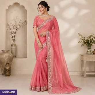 Twill Net Saree Buy Clothing and Fashion Online for specialGifts