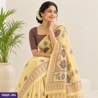 Premium Soft Chanderi Cotton Saree Buy Clothing and Fashion Online for specialGifts