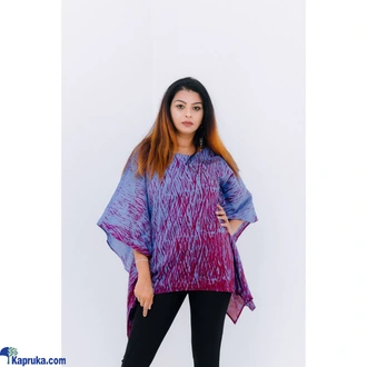 Kaftan Style Blue Namp; Red Tie Dye Top P002  Online for none
