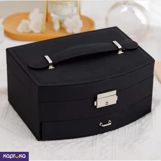 Vintage Double Layers Velvet Jewelery Storage Box Organiser With  Online for none