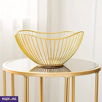 Gold Fruit Basket Kitchen Or Dining Table Vegetable Basket Gold Buy value one pvt ltd Online for specialGifts
