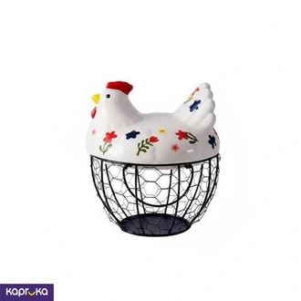 Mutli Purpose Ceramic Chicken Basket Decorative  Egg Holder Buy Household Gift Items Online for specialGifts