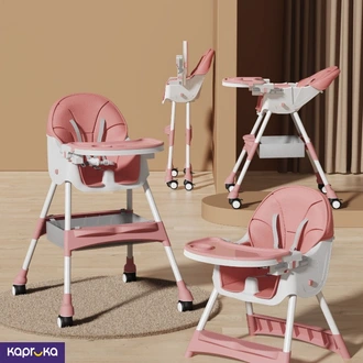 Kids Feeding Chair Pink With Backrest High Chair Ideal For 6 Mon  Online for none