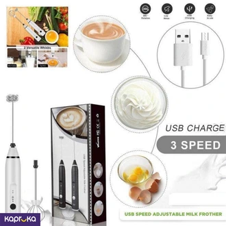 Rechargeable Electric Mini Milk Frother Mixer Handheld 3 Speed C  Online for none