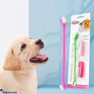 Pets Dental Toothbrush Kit Dogs Cats Dental Grooming Canine Hygi  Online for none