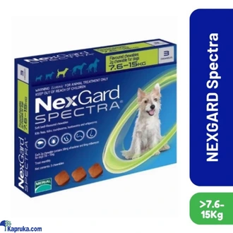 Nexgard Spectra Dog Chews Chewable 38mg For Medium Dogs 7kg to 15Kg Afoxolaner 8mg Milbemycin Oxime Buy Rav & Company Online for specialGifts