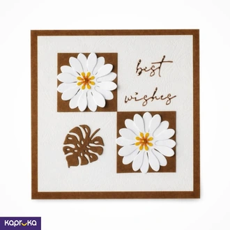 Best Wishes 4 Squares Handcrafted Greeting Card Buy Cinnamon Love Creations Online for GREETING CARDS