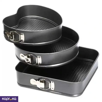 3 Pcs Non Stick Springform Cake Baking Tray Set  Online for none