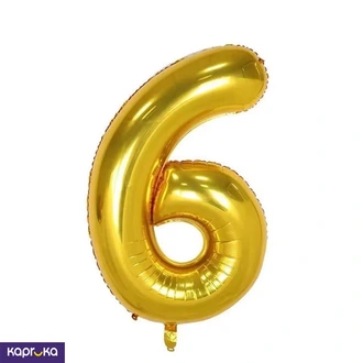 Number 6 Foil Balloon 16 Inch Gold - Birthday Sri Lanka  Online for none