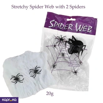 Stretchable Spider Web With Small Spider For Halloween Buy party Online for specialGifts