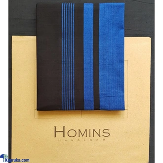 HOMINS HANDLOOM GENTS SARONG BLACK AND ROYAL BLUE Buy Homins International Online for CLOTHING