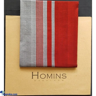 HOMINS HANDLOOM GENTS SARONG RED AND SILVER Buy Homins International Online for CLOTHING
