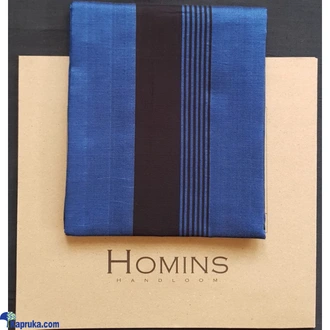 HOMINS HANDLOOM GENTS SARONG ROYAL BLUE AND BLACK STRIPE Buy Homins International Online for CLOTHING