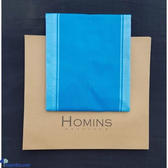 Homins Handloom Gents Sarong White And Turquoise Blue Design Buy Homins International Online for CLOTHING