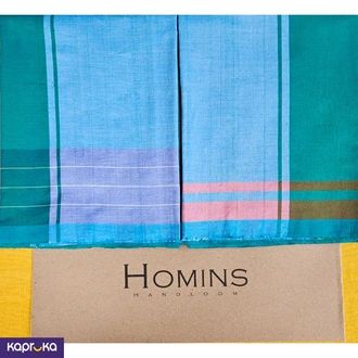 Homins Handloom Gents Sarong Green And Turquoise Blue Design With Two Borders Buy Homins International Online for CLOTHING