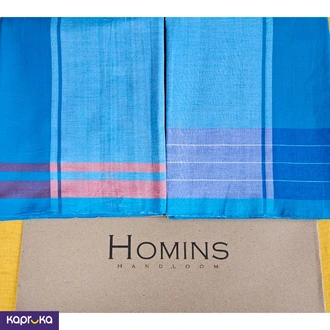 Homins Handloom Gents Sarong Turquoise Blue And Turquoise Blue Design With Two Borders Buy Homins International Online for CLOTHING