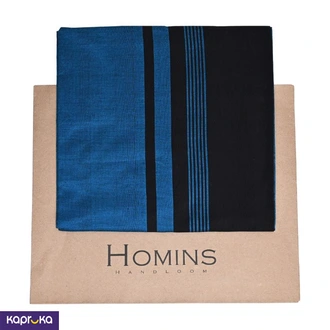 Homins Handloom Gents Sarong Black And Turquoise Blue Buy Homins International Online for CLOTHING