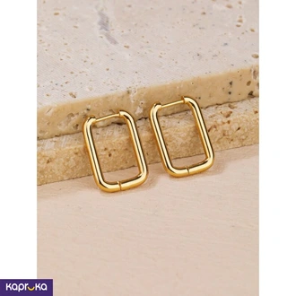 Stainless Steel Rectangle Design Hoop Earrings - Limitededition  Online for none