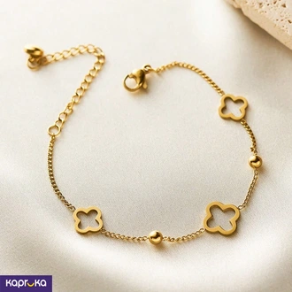 Stainless Steel Clover Design Bracelet - Limitededition - Women`  Online for none