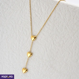 Stainless Steel Gold Plated Heart Lariat Necklace - Limitedediti  Online for none