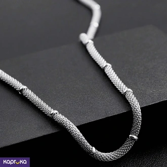 Stainless Steel Cutout Woven Chain For Men - Limitededition - Me  Online for none