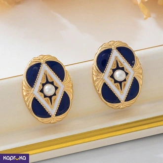 Vintage Geometric Enamel Luxury Earrings - Limitededition - Wome  Online for none