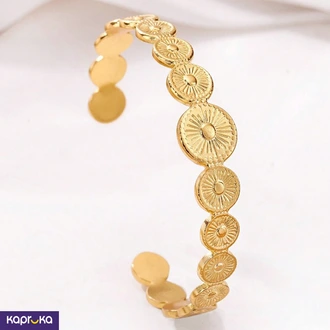 Stainless Steel Cuff Bangle With Sun Design Buy Jewellery Online for specialGifts