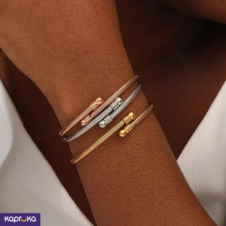 Stainless Steel Twisted Open 3 Cuff Bangles Buy Jewellery Online for specialGifts