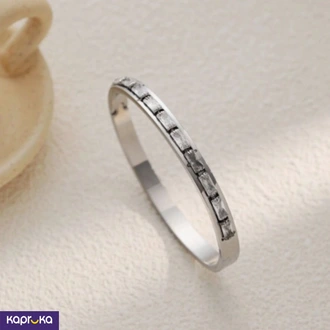 Silver Plated Stainless Steel Rec Cz Cuff Bangle Buy Jewellery Online for specialGifts