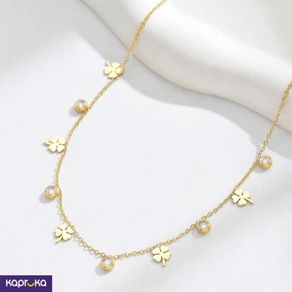 Stainless Steel Necklace With Clovers Buy Jewellery Online for specialGifts