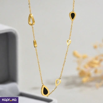 Gold Plated Stainless Steel Tear Drop Charm Necklace Buy Jewellery Online for specialGifts