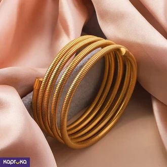 Stainless Steel Gold Plated Spiral Bracelet Buy Jewellery Online for specialGifts