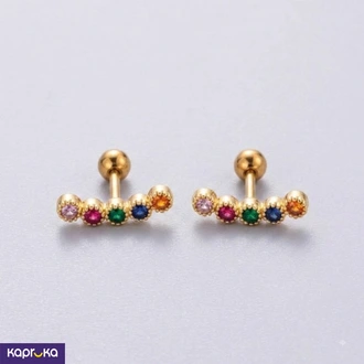 Stainless Steel Gold Plated Aria Rainbow Arc Earrings Buy LimitedEdition Online for JEWELRY/WATCHES