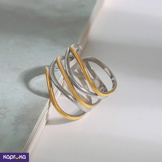 Stainless Steel Two Tone Spiral Adjustable Ring Buy LimitedEdition Online for JEWELRY/WATCHES