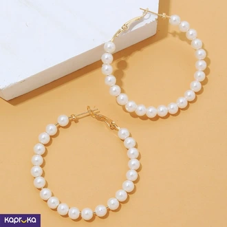 Faux Pearl Hoop Earrings Buy Jewellery Online for specialGifts