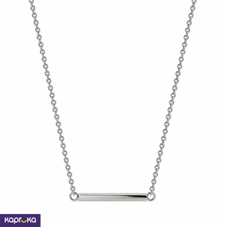 Stainless Steel Silver Plated Minimal Bar Necklace Buy Jewellery Online for specialGifts