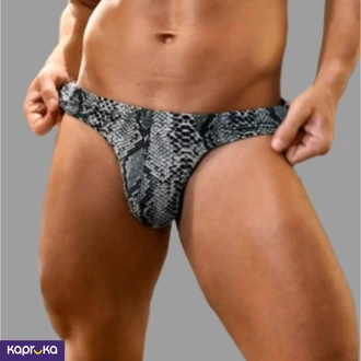 Python Skin Print Mens Sexy Grey Thong Size L Buy Intimate Essentials Online for specialGifts