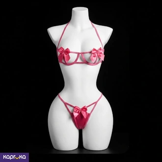 Pink Bow Decor Sexy Lingerie Set 2pc For Women Size S Buy Intimate Essentials Online for specialGifts